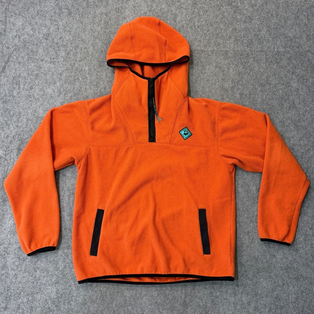 Outdoor Afro x REI Co-Op Orange Fleece Pullover Hoodie Men's Size Medium